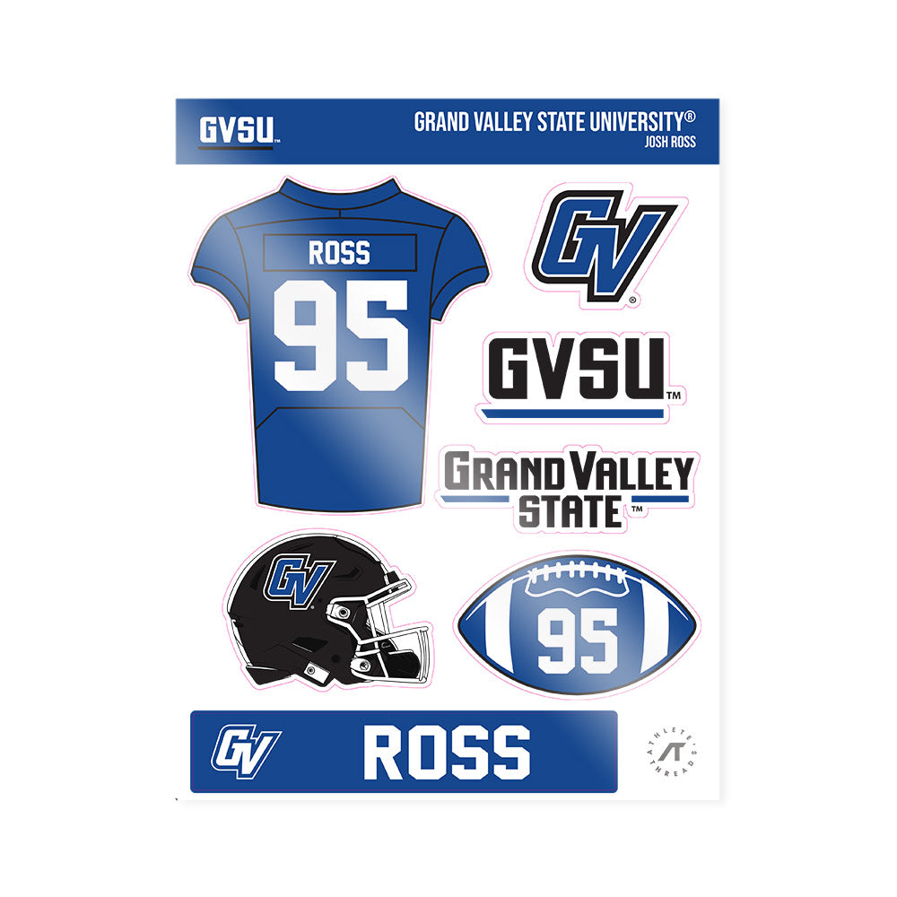 Grand Valley - NCAA Football : Josh Ross - Sticker Sheet-0