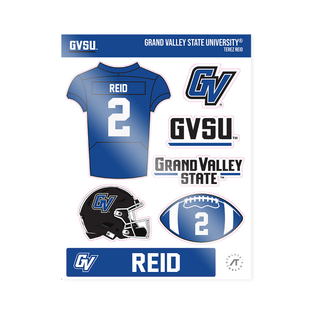 Grand Valley - NCAA Football : Terez Reid - Sticker Sheet-0