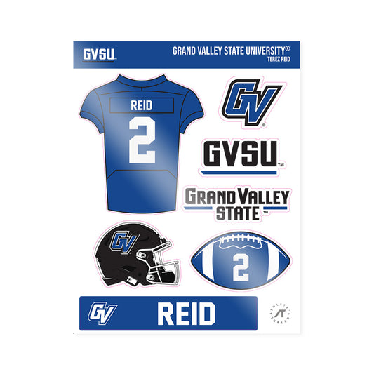 Grand Valley - NCAA Football : Terez Reid - Sticker Sheet-0