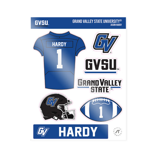 Grand Valley - NCAA Football : Jason Hardy - Sticker Sheet-0