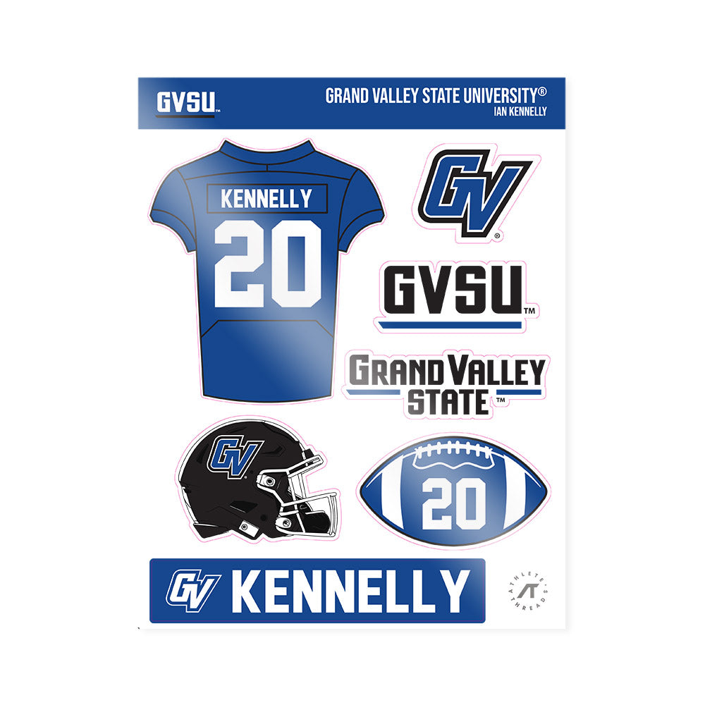 Grand Valley - NCAA Football : Ian Kennelly - Sticker Sheet-0