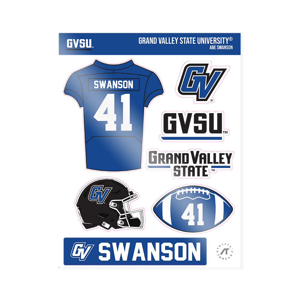 Grand Valley - NCAA Football : Abe Swanson - Sticker Sheet-0