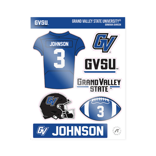Grand Valley - NCAA Football : Donovan Johnson - Sticker Sheet-0