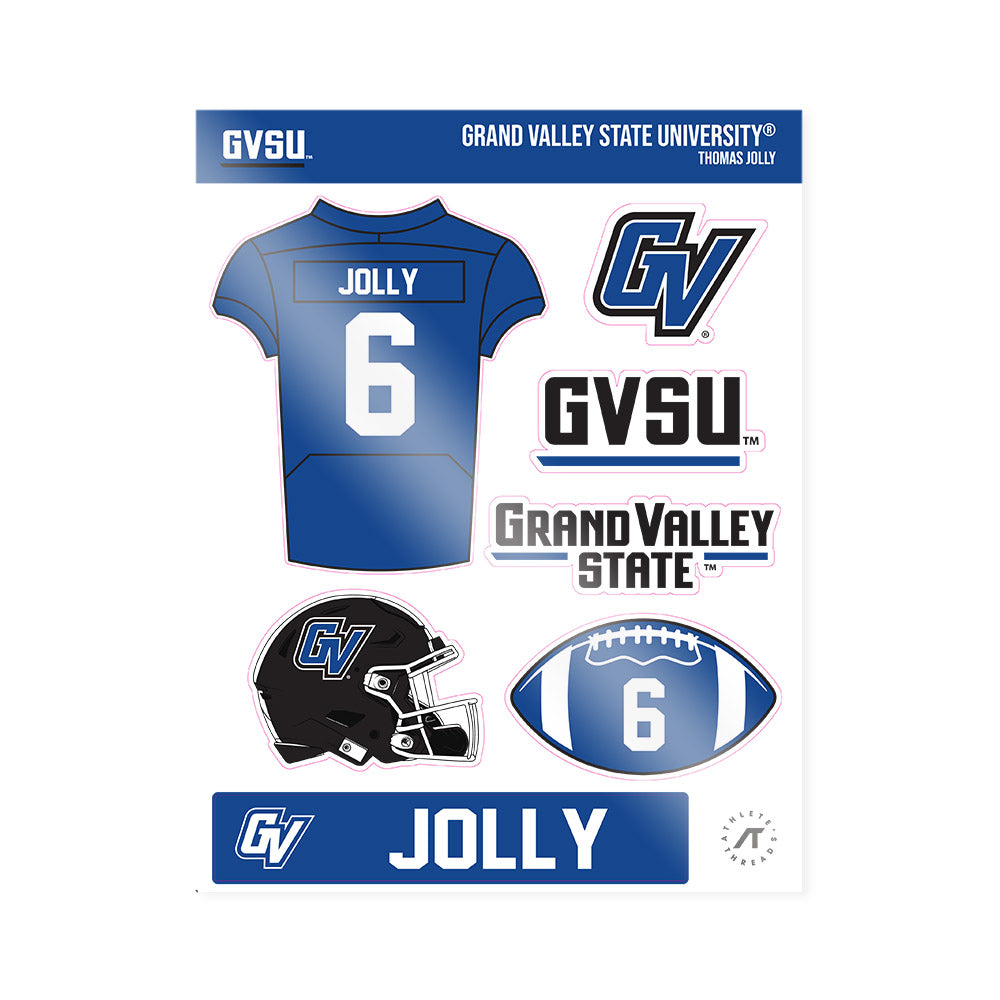 Grand Valley - NCAA Football : Thomas Jolly - Sticker Sheet-0