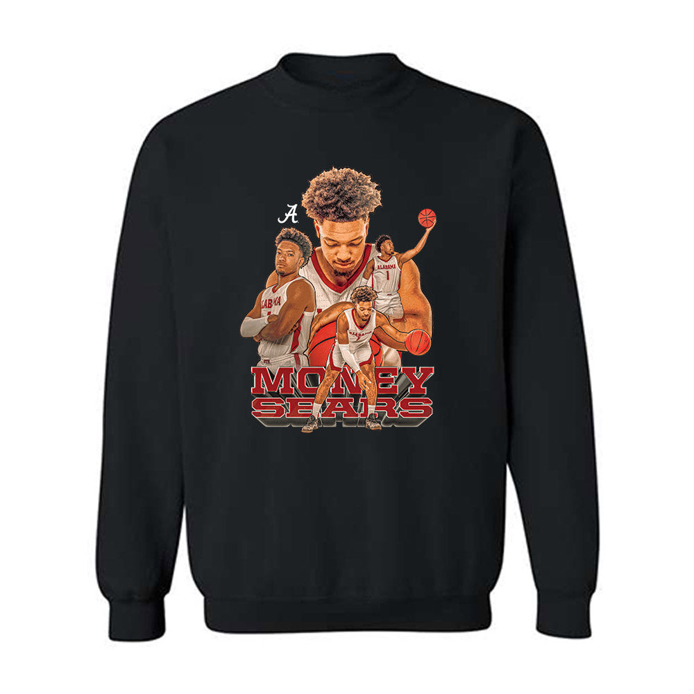 Alabama - NCAA Men's Basketball : Mark Sears - Player Collage Crewneck Sweatshirt-0