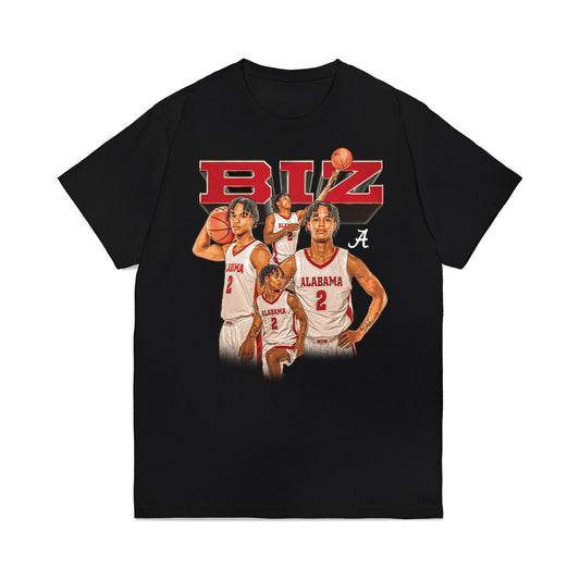 Alabama - NCAA Men's Basketball : Aden Holloway - Collage Premium T-Shirt-0