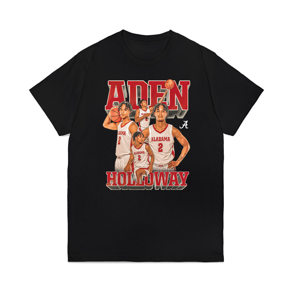 Alabama - NCAA Men's Basketball : Aden Holloway - Collage Premium T-Shirt-0