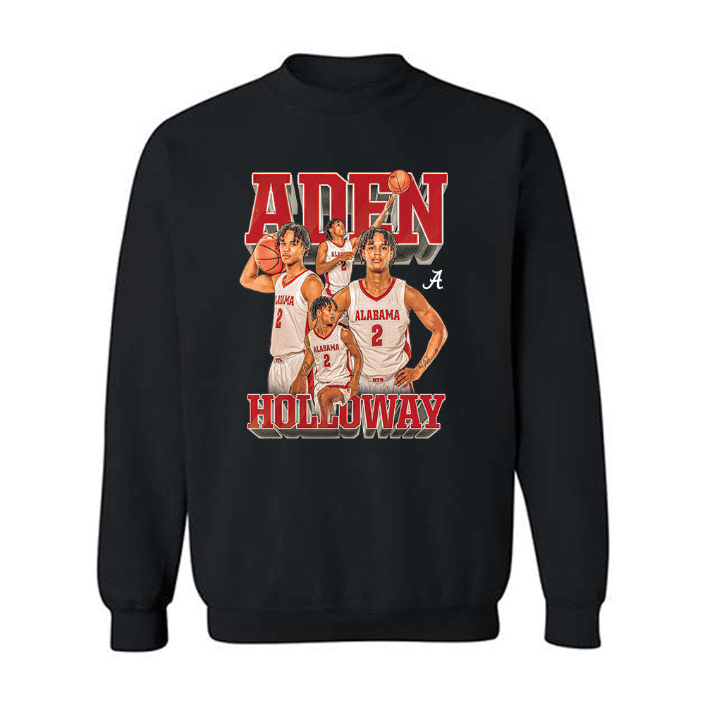 Alabama - NCAA Men's Basketball : Aden Holloway - Player Collage Crewneck Sweatshirt-0