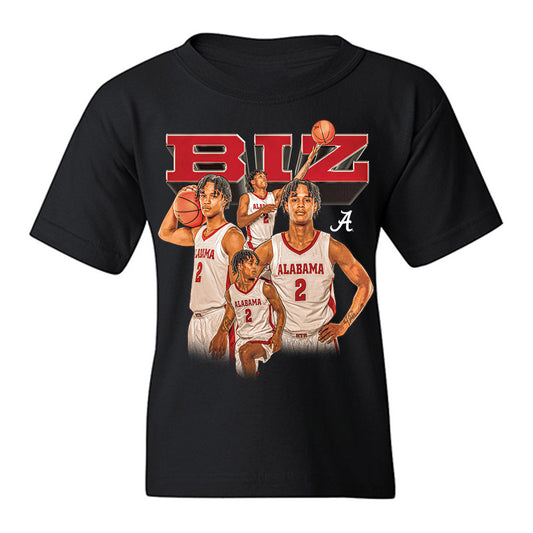 Alabama - NCAA Men's Basketball : Aden Holloway - Collage Youth T-Shirt-0