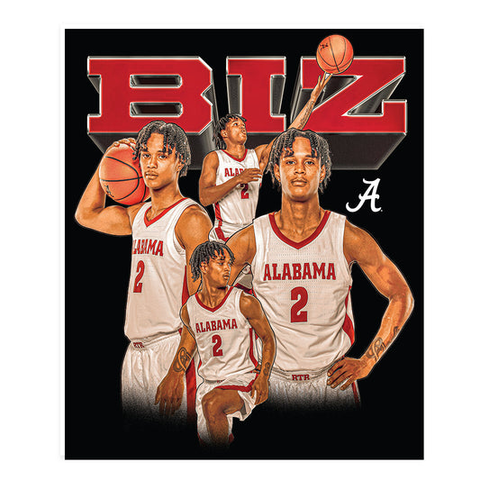 Alabama - NCAA Men's Basketball : Aden Holloway - Collage Poster 20x24-0