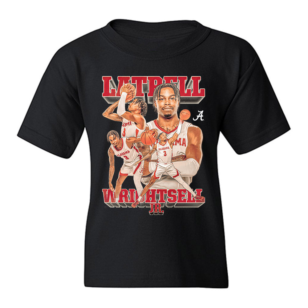 Alabama - NCAA Men's Basketball : Latrell Wrightsell Jr - Player Collage Youth T-Shirt-0