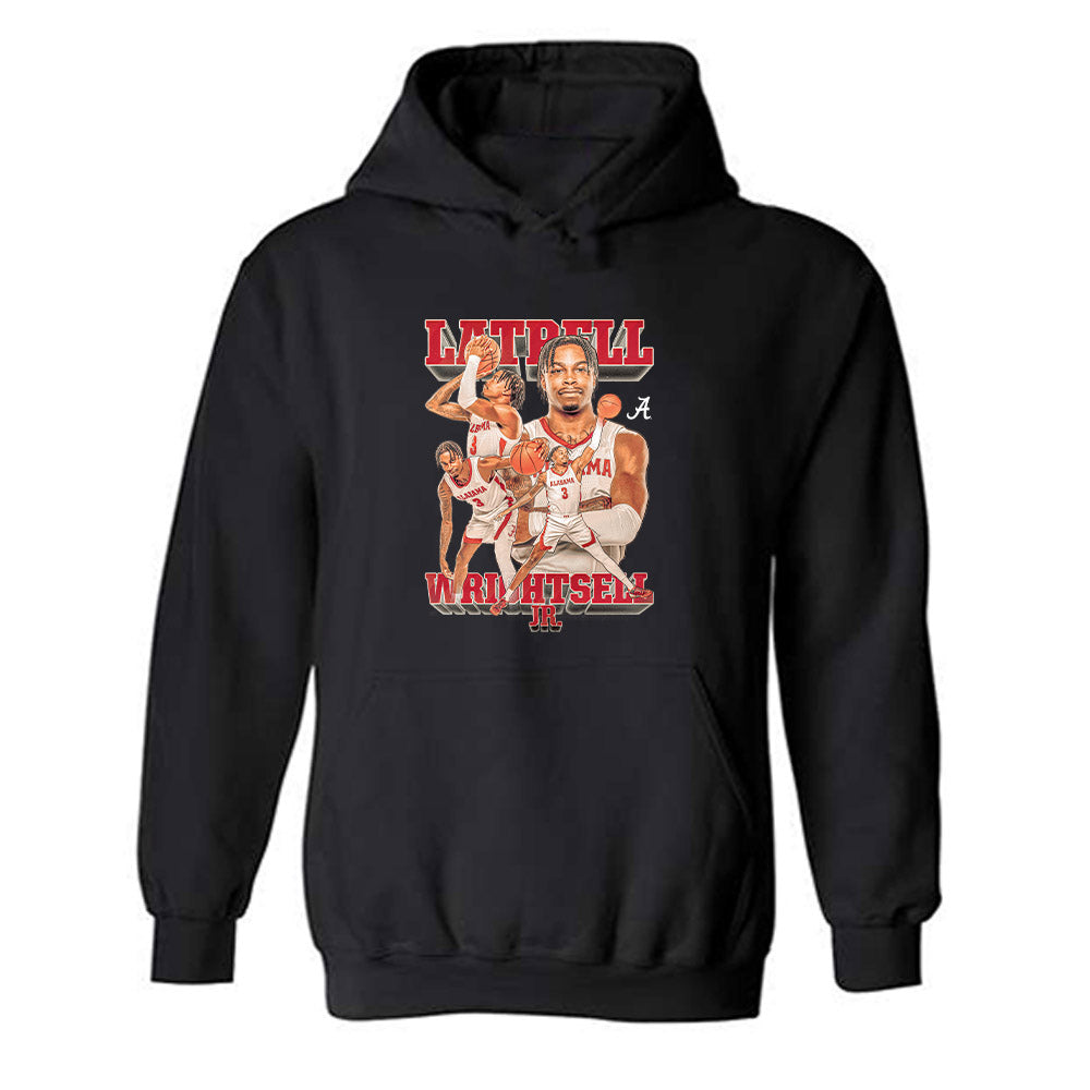 Alabama - NCAA Men's Basketball : Latrell Wrightsell Jr - Player Collage Hooded Sweatshirt-0