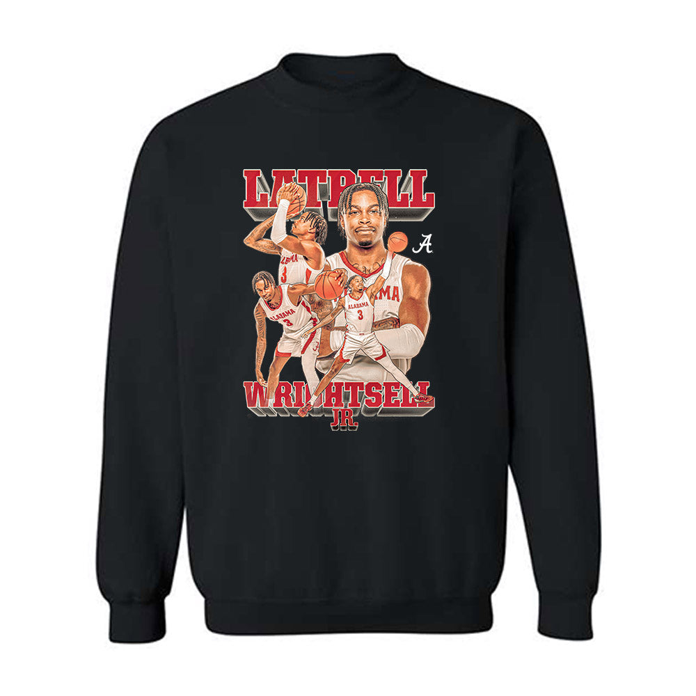 Alabama - NCAA Men's Basketball : Latrell Wrightsell Jr - Player Collage Crewneck Sweatshirt-0