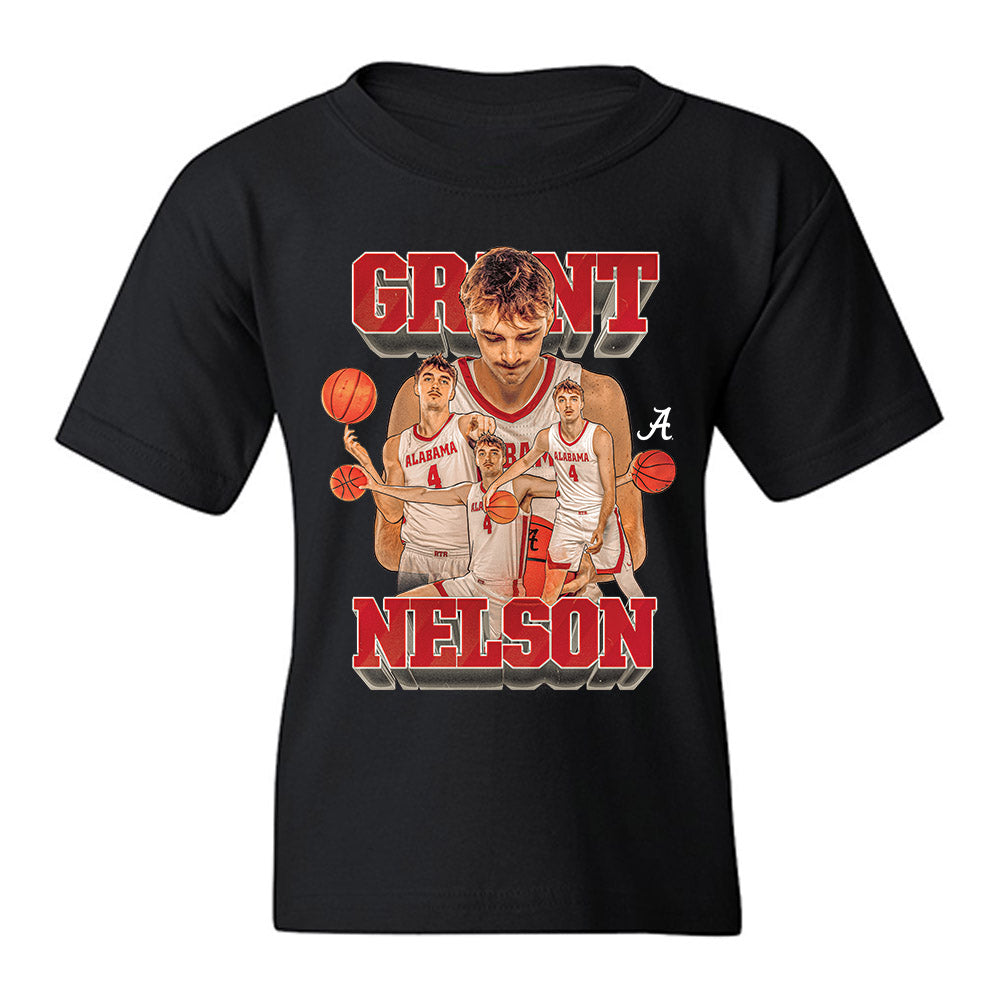 Alabama - NCAA Men's Basketball : Grant Nelson - Player Collage Youth T-Shirt-0