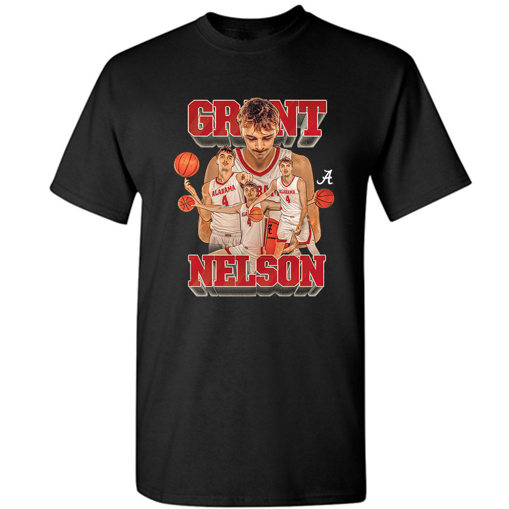 Alabama - NCAA Men's Basketball : Grant Nelson - Player Collage T-Shirt-0