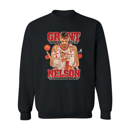 Alabama - NCAA Men's Basketball : Grant Nelson - Player Collage Crewneck Sweatshirt-0