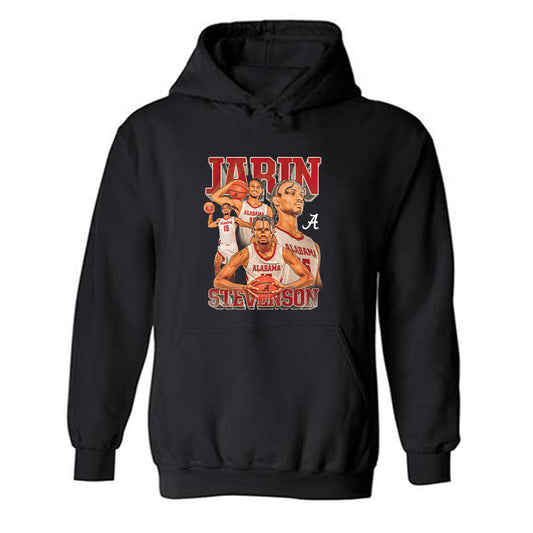 Alabama - NCAA Men's Basketball : Jarin Stevenson - Player Collage Hooded Sweatshirt-0