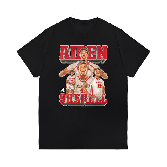 Alabama - NCAA Men's Basketball : Aiden Sherrell - Player Collage Premium T-Shirt-0