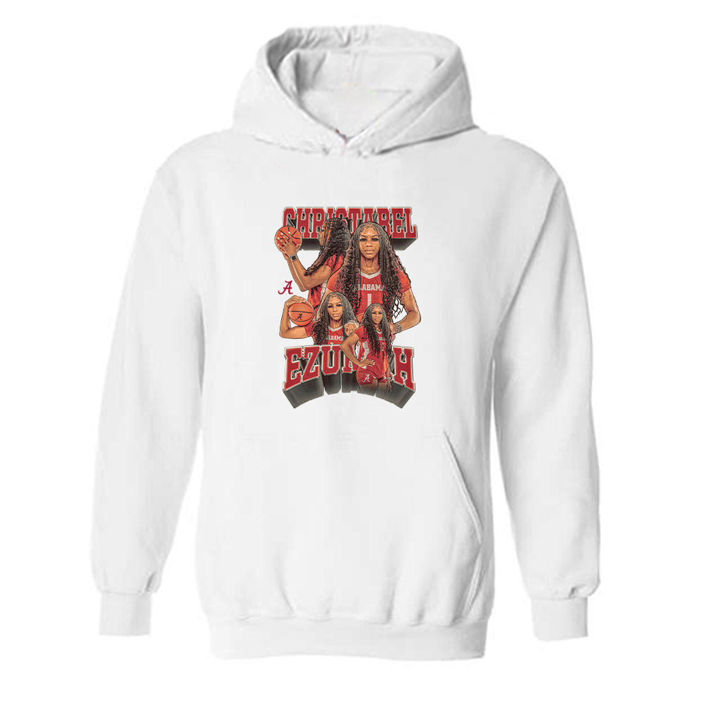 Alabama - NCAA Women's Basketball : Christabel Ezumah - Player Collage Hooded Sweatshirt-0