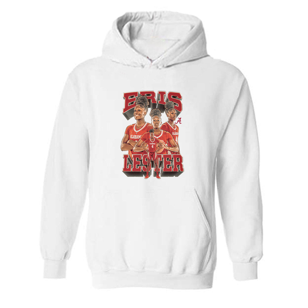 Alabama - NCAA Women's Basketball : Eris Lester - Player Collage Hooded Sweatshirt-0