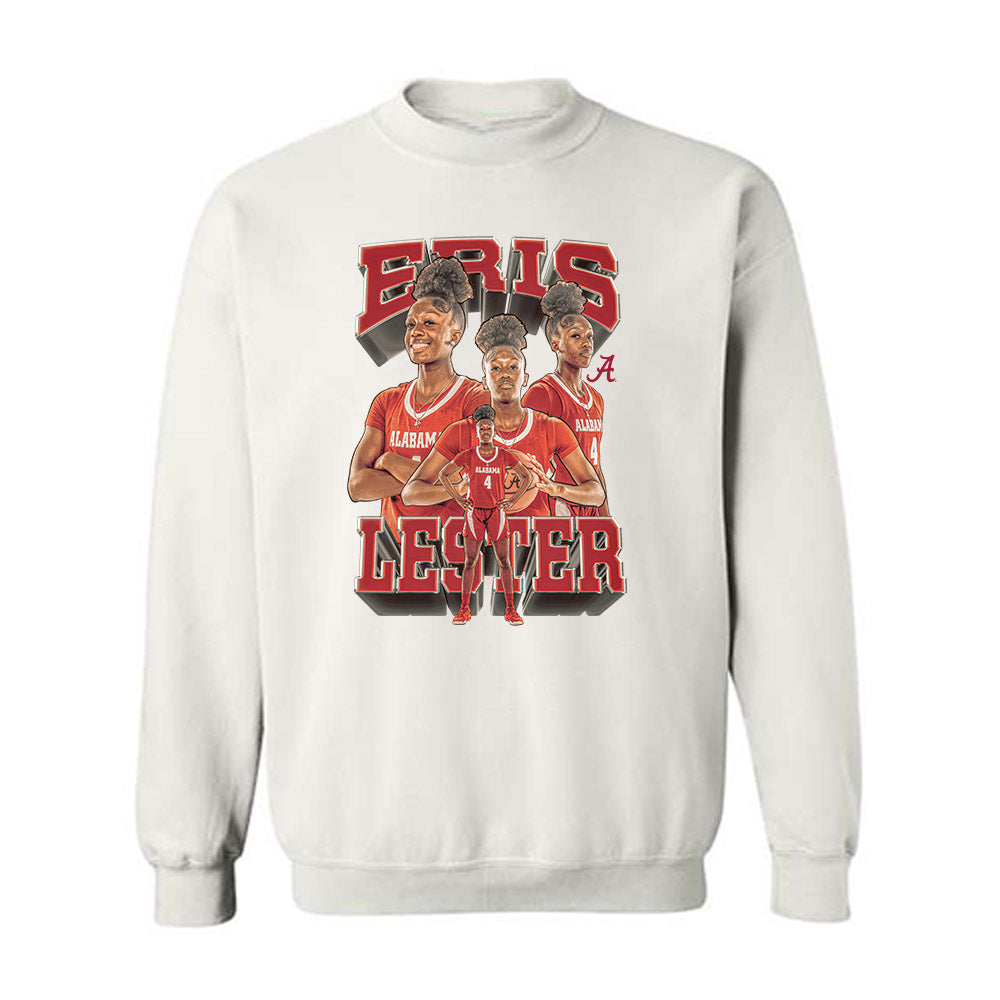 Alabama - NCAA Women's Basketball : Eris Lester - Player Collage Crewneck Sweatshirt-0