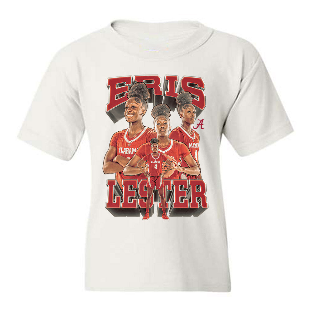 Alabama - NCAA Women's Basketball : Eris Lester - Player Collage Youth T-Shirt-0