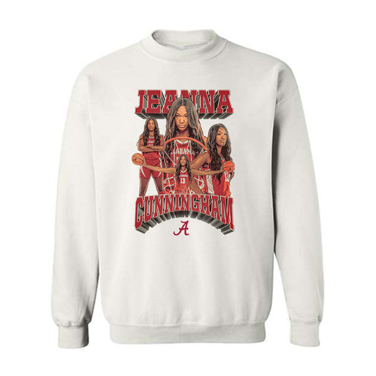 Alabama - NCAA Women's Basketball : Jeanna Cunningham - Player Collage Crewneck Sweatshirt-0