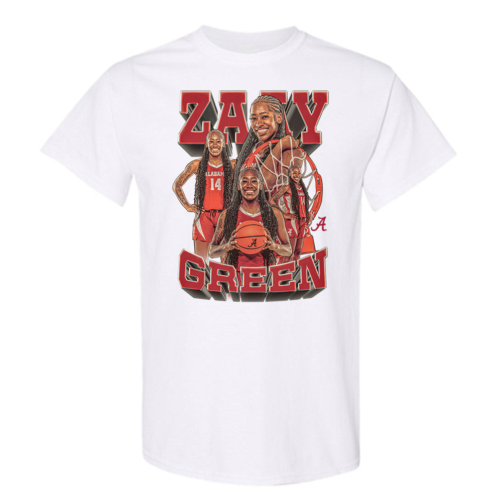 Alabama - NCAA Women's Basketball : Zaay Green - Player Collage T-Shirt-0