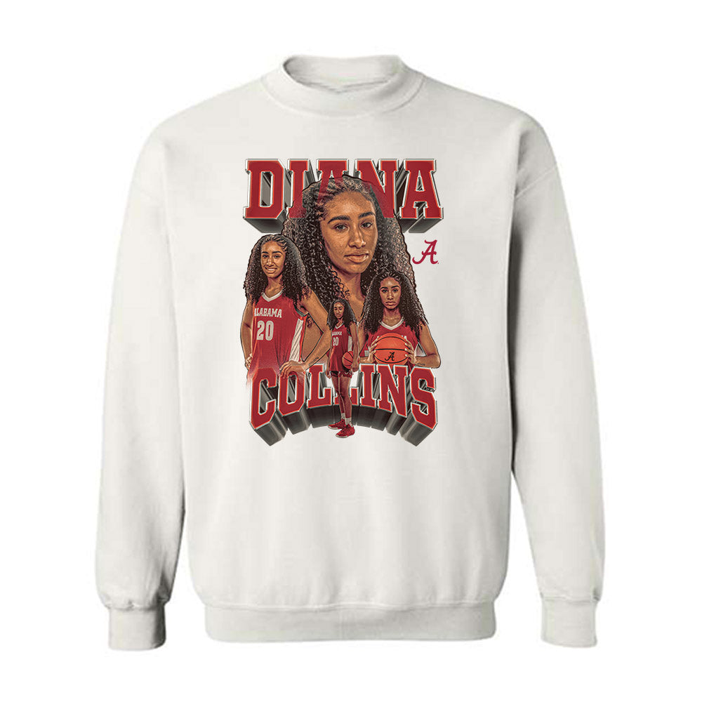 Alabama - NCAA Women's Basketball : Diana Collins - Player Collage Crewneck Sweatshirt-0