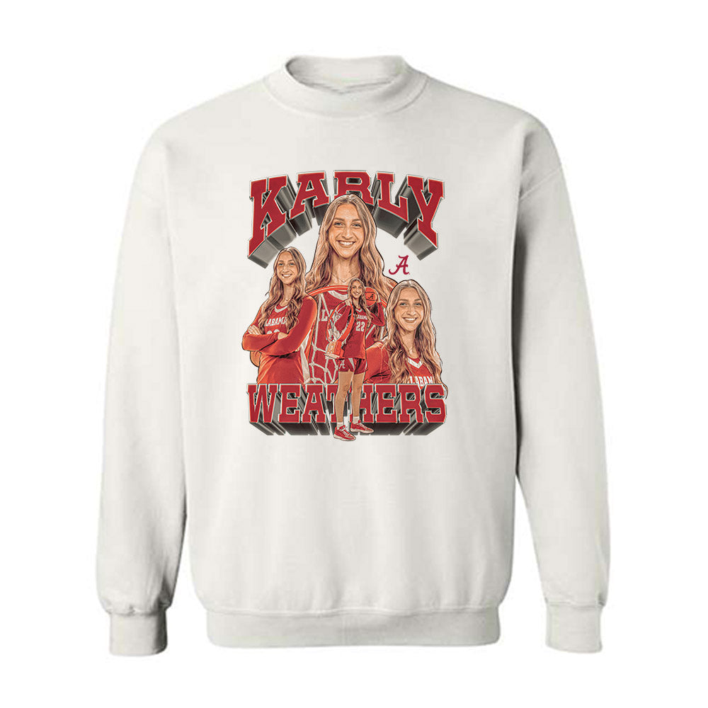 Alabama - NCAA Women's Basketball : Karly Weathers - Player Collage Crewneck Sweatshirt-0