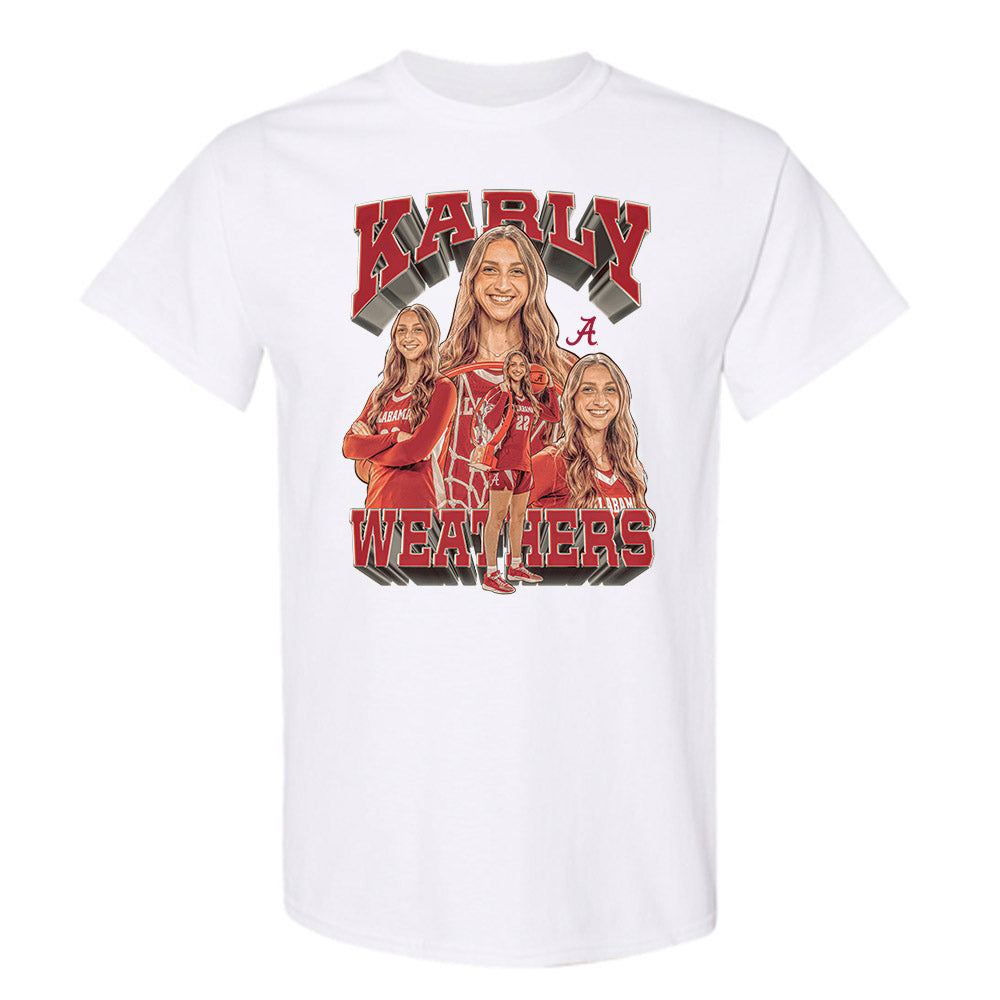 Alabama - NCAA Women's Basketball : Karly Weathers - Player Collage T-Shirt-0