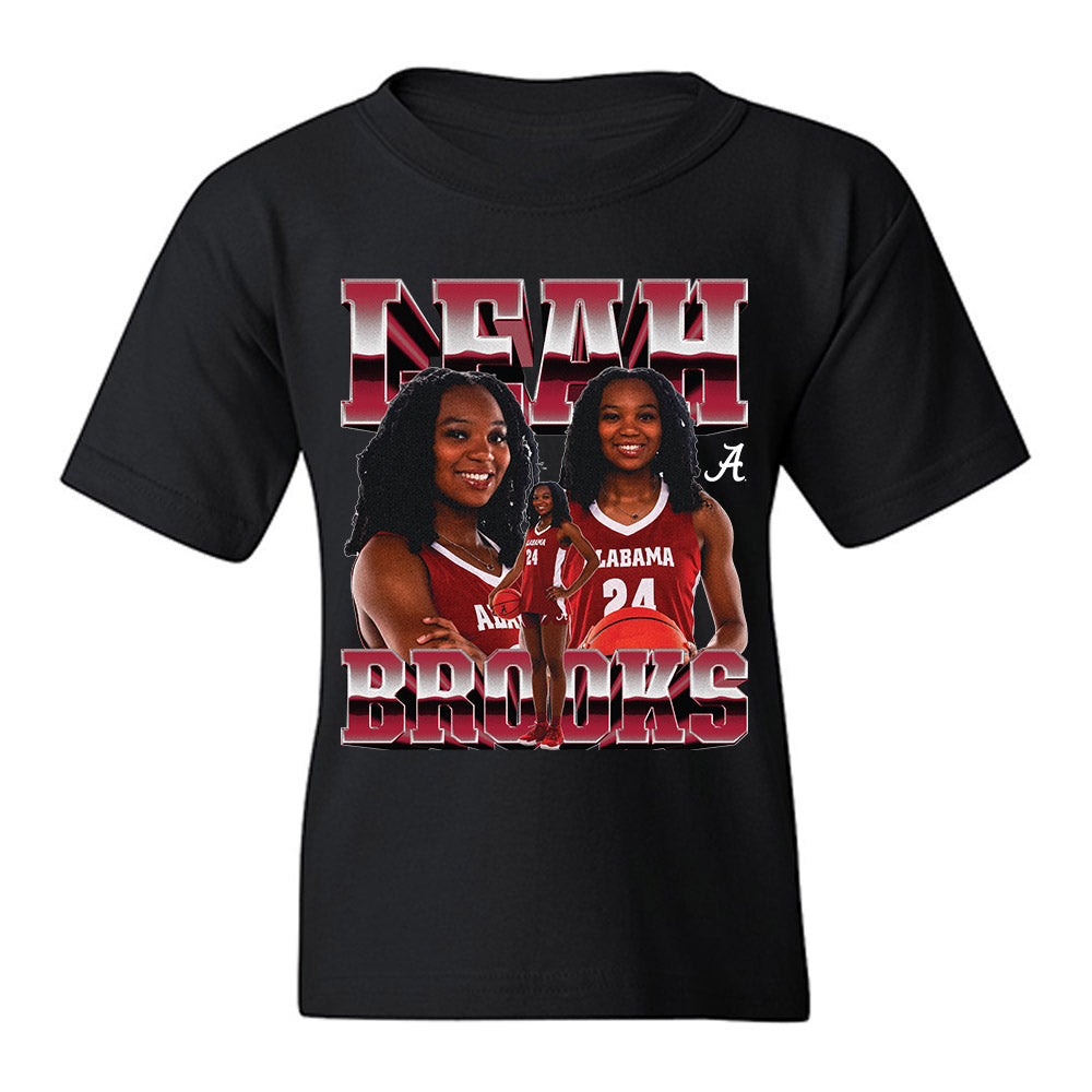 Alabama - NCAA Women's Basketball : Leah Brooks - Player Collage Youth T-Shirt-0