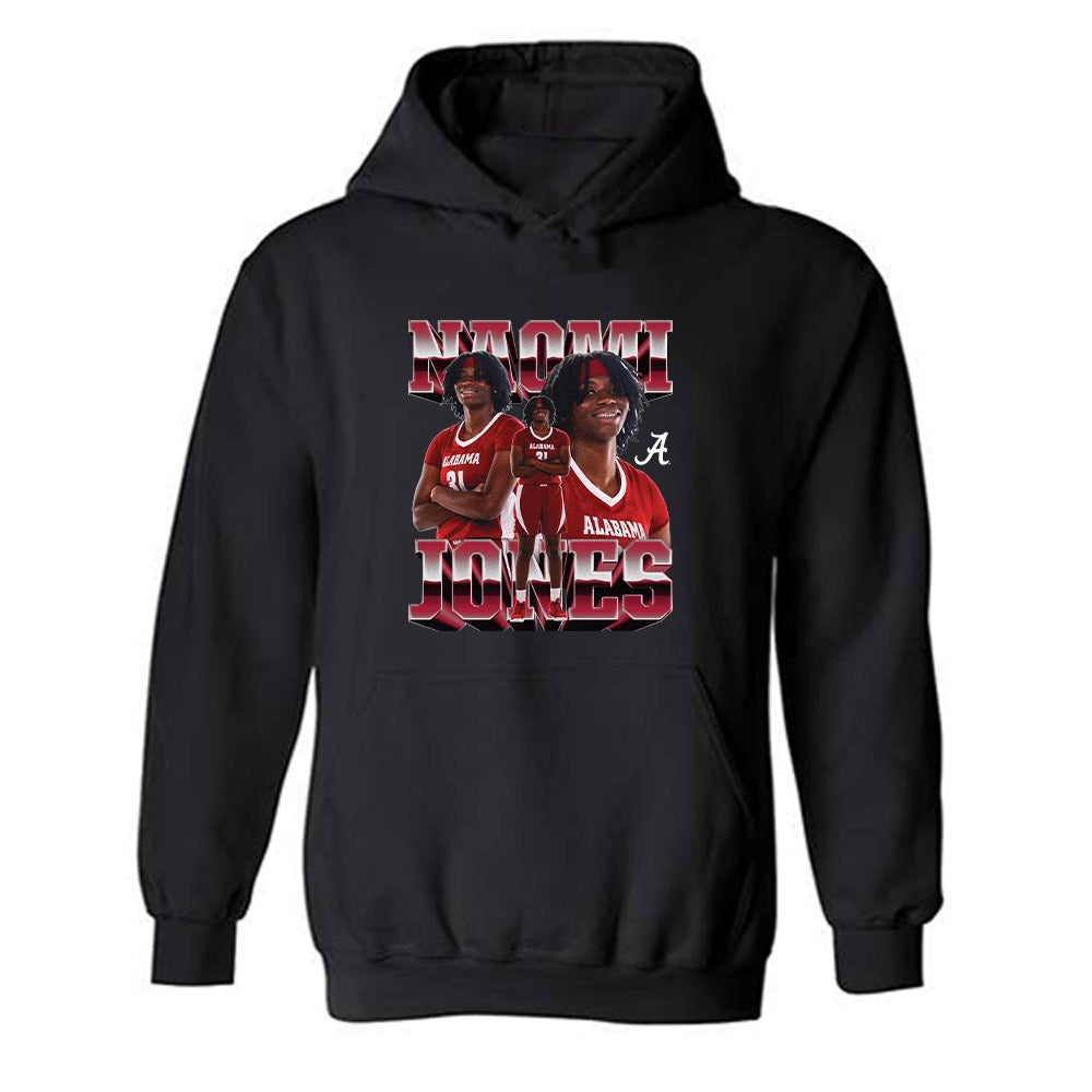 Alabama - NCAA Women's Basketball : Naomi Jones - Player Collage Hooded Sweatshirt-0