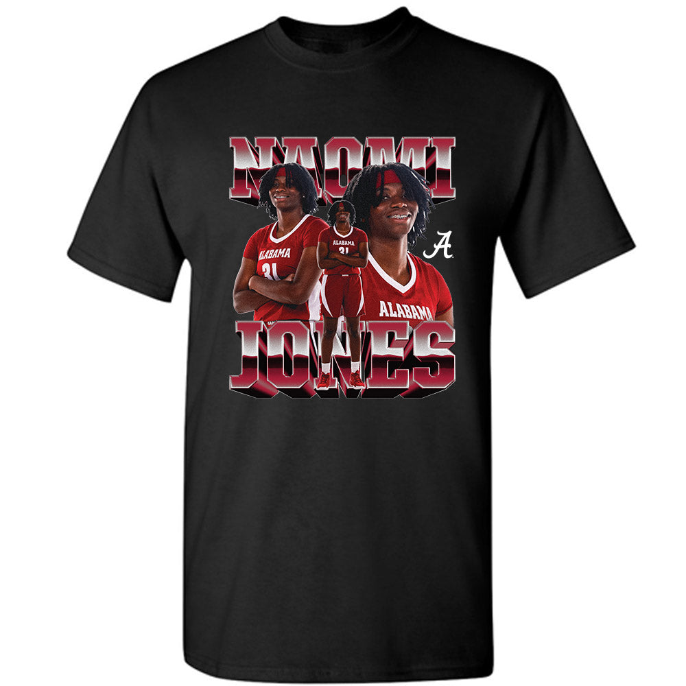 Alabama - NCAA Women's Basketball : Naomi Jones - Player Collage T-Shirt-0