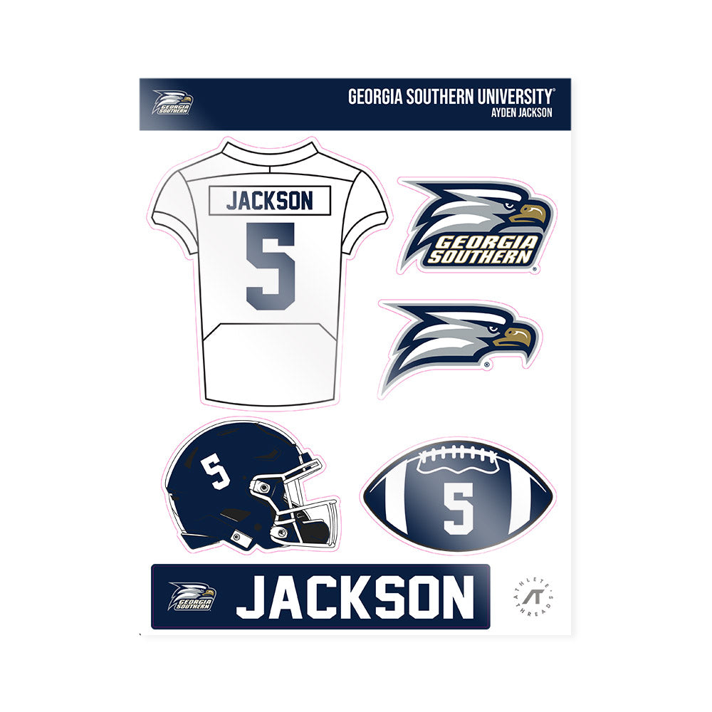 Georgia Southern - NCAA Football : Ayden Jackson - Sticker Sheet-0