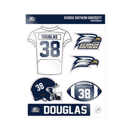 Georgia Southern - NCAA Football : Kevin Douglas - Sticker Sheet-0