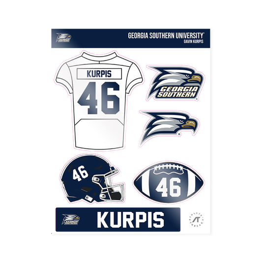 Georgia Southern - NCAA Football : Gavin Kurpis - Sticker Sheet-0