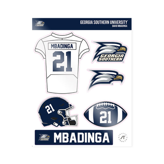 Georgia Southern - NCAA Football : David Mbadinga - Sticker Sheet-0