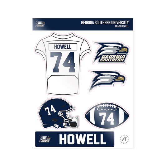 Georgia Southern - NCAA Football : Grady Howell - Sticker Sheet-0