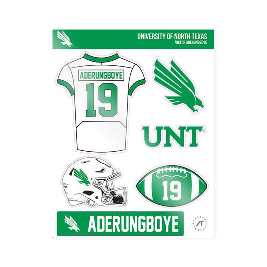 North Texas - NCAA Football : Victor Aderungboye - Sticker Sheet-0