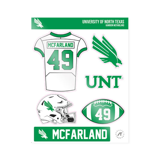 North Texas - NCAA Football : Kamdon McFarland - Sticker Sheet-0