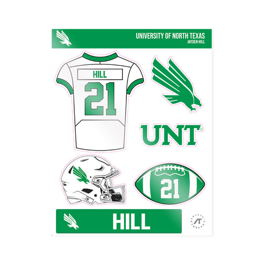 North Texas - NCAA Football : Jayden Hill - Sticker Sheet-0