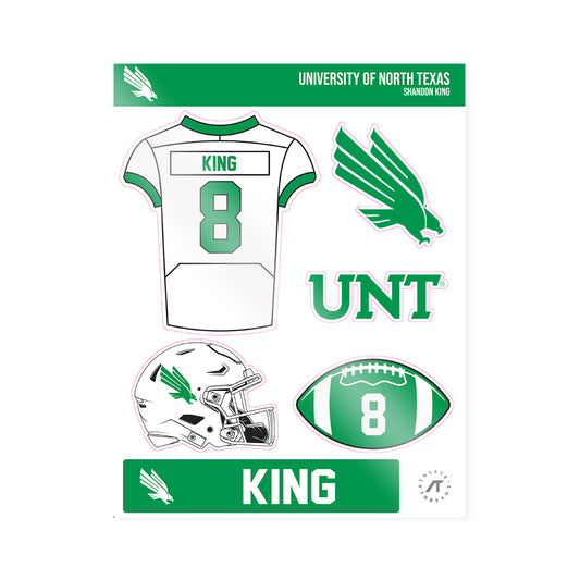 North Texas - NCAA Football : Shandon King - Sticker Sheet-0