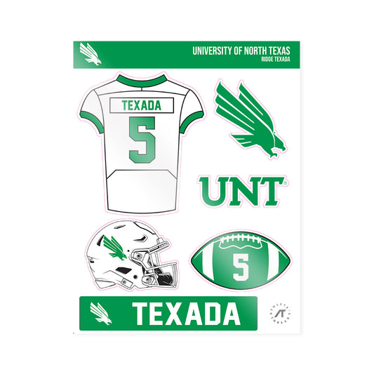 North Texas - NCAA Football : Ridge Texada - Sticker Sheet-0