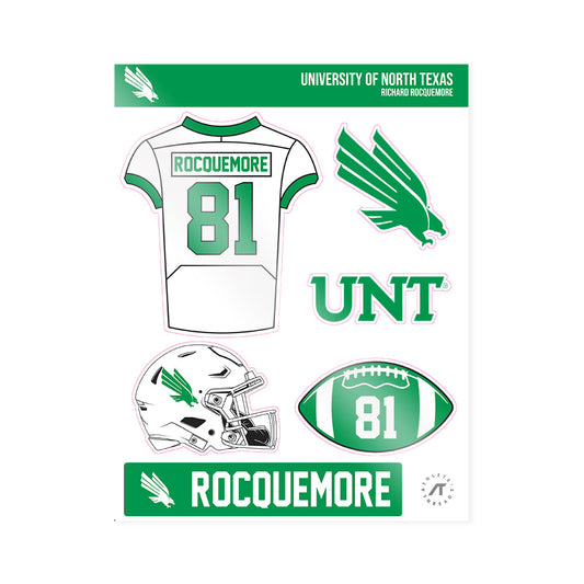 North Texas - NCAA Football : Richard Rocquemore - Sticker Sheet-0