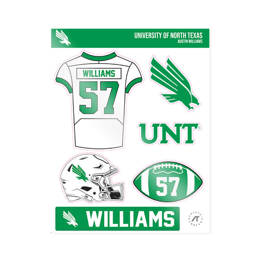 North Texas - NCAA Football : Austin Williams - Sticker Sheet-0