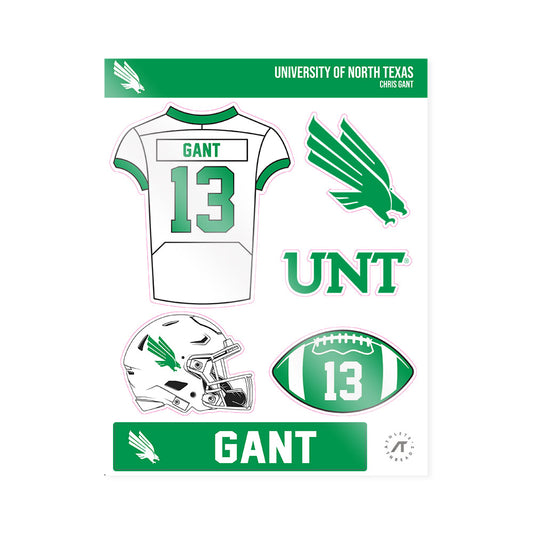 North Texas - NCAA Football : Chris Gant - Sticker Sheet-0