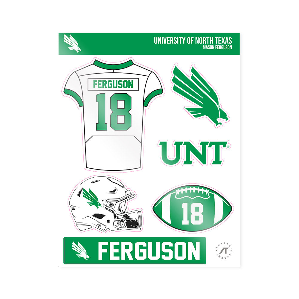 North Texas - NCAA Football : Mason Ferguson - Sticker Sheet-0