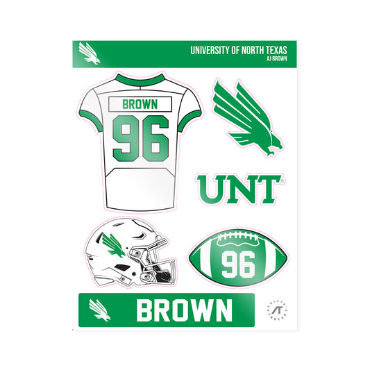 North Texas - NCAA Football : Aj Brown - Sticker Sheet-0