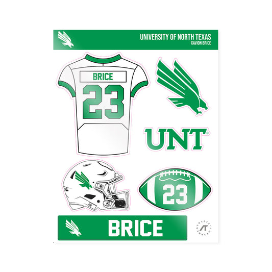 North Texas - NCAA Football : Xavion Brice - Sticker Sheet-0